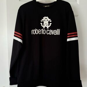Roberto Cavalli Men Black Crewneck